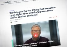 Bill Gates twierdzi, iż obecnie jest zaniepokojony tym, że albo pojawi się nowa pandemia albo duża wojna.